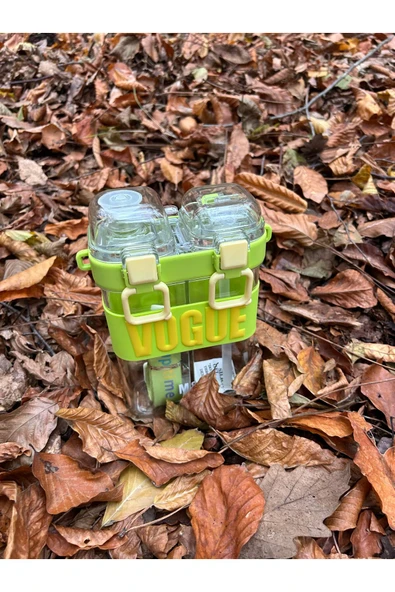 Kampus Kırtasiyem Okul Öğrenci Vogue Şık Tasarım Çift Bölmeli Çift İçimli Çocuk Suluk Matara - Resim 6