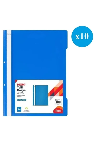 Noki Ofis Eco Mavi Plastik Telli Dosya 10 Adet ürün görseli 1