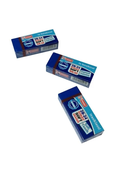 Mikro Şahin Kırtasiye 2b-24 Yumuşak Sınav Silgisi Mavi ürün görseli 1