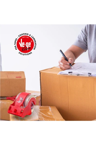 Ve-ge Vege Super Clear Koli Bandı Handy Pack Bant Makinalı 48X40 m 1.5 inch - Resim 2