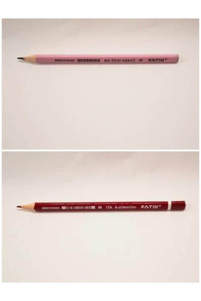 Fatih Kırtasiye Jumbo Kurşun Kalem Açık Pembe Renk, Jumbo Kırmızı Kalem Başlık Kalemi 2 Kalem Birliktedir ürün görseli 1