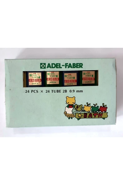 Adel 2b Min 1.0 Mm, (0,9 Mm) 6 paket Uçlu Tüp 24 pcs/adet her kutucukta - Resim 2