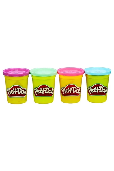 Play Doh Oyun Hamuru 4'lü Set 13 Parça Kalıp Merdaneli Şekilli Kalıp Seti Hediyeli 448 gr - Resim 4