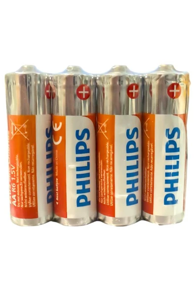 Philips Çinko AA Kalem Pil 1.5V 4lü R6L4F ürün görseli 1