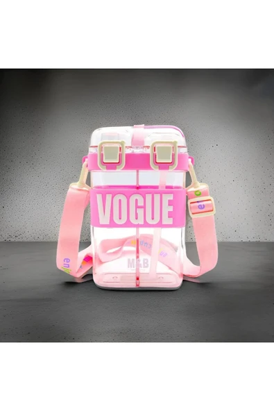 Kampus Kırtasiyem Okul Öğrenci Vogue Şık Tasarım Çift Bölmeli Çift İçimli Çocuk Suluk Matara - Resim 2
