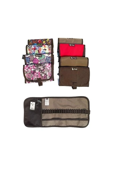 Okapi Kalem Çantası Sanatsal Okp-114 Siyah-desenli ürün görseli 1