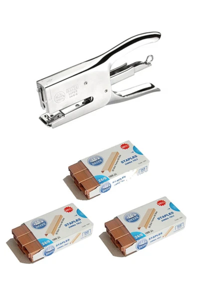 Delta Pens Tipi Çelik Zımba Makinesi (35 Kağıt) 24/6 150 Tel 3 Paket 24/6 ürün görseli 1