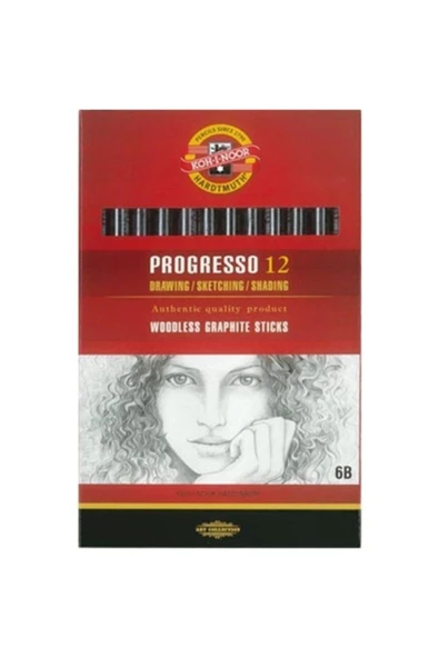 Koh-İ Noor Hardmuth Koh-i-noor Woodless Graphite Pencil 8911 6b Graphite Kalem 8911-06b004pz 12 Li ürün görseli 1