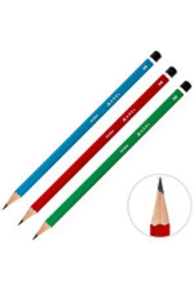 Adel Writer Mercanlı Kurşun Kalem 36 Kalem Mavi Yeşil Ve Kırmızı Renk Paket 3 Adet ürün görseli 1