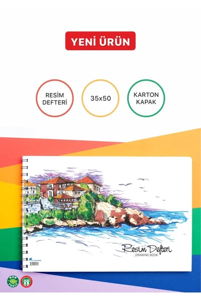 mediart 35*50 Resim Defteri, Büyük Boy Resim Defteri Resim Defteri,15 Yaprak,ölçü: 35*50 ürün görseli 1