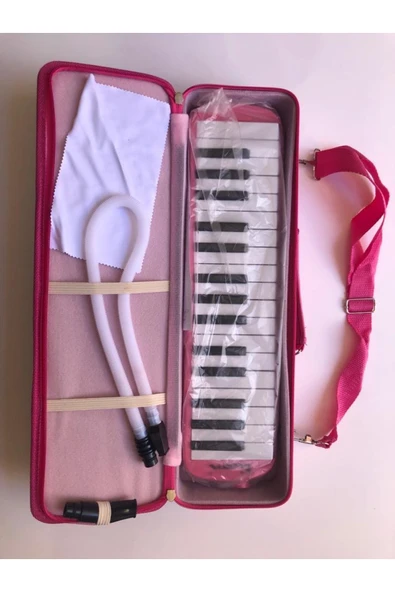 Ticon Temat Melodika 32 Tuşlu Çantalı // Pembe Renk ürün görseli 1