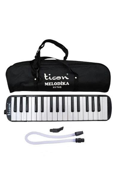 Ticon Temat 32 Tuşlu Bez Çanta Melodika Siyah ürün görseli 1