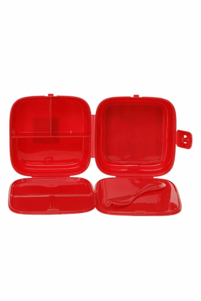 Kampus Kırtasiyem Otto.41418 2pr Kırmızı Kız Çocuk Beslenme Kabı - Kırmızı - Resim 3