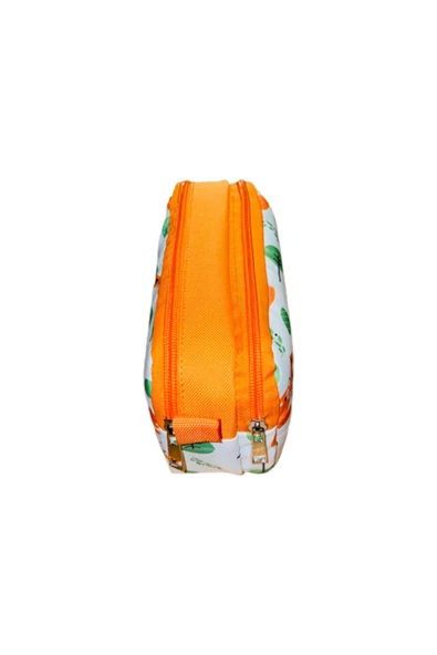 Penmark Turkey Çift Bölme çiçek  Desenli Kalemlik, Kumaş Kalem Kutusu - Resim 4