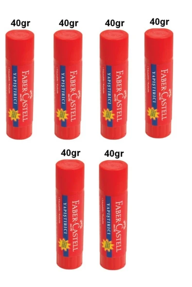 Faber Castell Faber Castel 40 Gram Stick Yapıştırıcı Büyük Boy 6 Adet ürün görseli 1