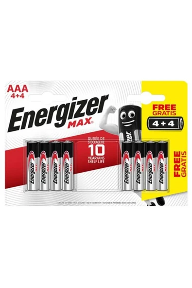 Energizer Max Alkaline AAA İnce Pil 4+4 AAA LR03 ürün görseli 1