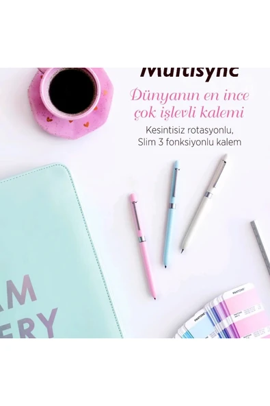 Penac japan TLG-107 0.7 Versatil Kalem - Uçlu Kalem - Pastel Sarı - Resim 4