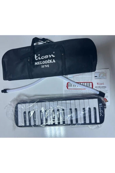 Kampus Kırtasiyem TİCON Melodika 32 Tuşlu Çantalı SİYAH Renk Ticon ürün görseli