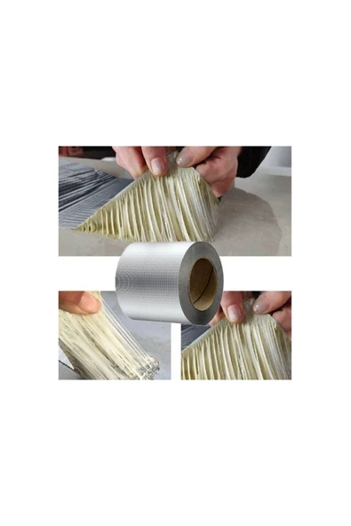 PAOSS Çamur Bant Su Sızdırmaz Izolasyon Tamir Çatlak Boru Bandı Isıya Dayanıklı 1,5 Metre X 48 Mm - Resim 3