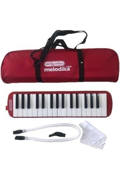 Helvacıoğlu Melodika 32k 32 Tuşlu Melodika, Bez Çantalı Melodika Pembe - Resim 3