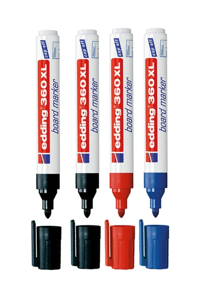 Edding 360 Beyaz Tahta Kalemi 4 Lü Set 2s-1k-1m ürün görseli 1