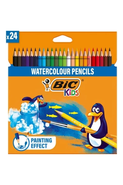 Bic Kırtasiye AQUACOULEUR KURU-SULU BOYA KALEMİ TAM BOY 24'LÜ 8575633 ürün görseli 1