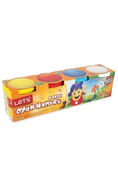 LET'S HAVE FUN 4'lü Büyük Boy Oyun Hamuru 4 Renk ürün görseli 1