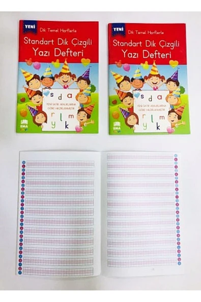 Ema Kitap 24 Yaprak A4 Büyük Boy Standart Kılavuz Çizgili Güzel Yazı Defteri 2 Adet - Resim 2