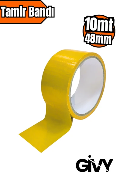 Kampüs Kırtasiyem Kupa Sarı Tamir Bandı 48 Mm X 10 M | Suya Dayanıklı Onarım Bandı | Kuvvetli Yapışkan Bant ürün görseli 1