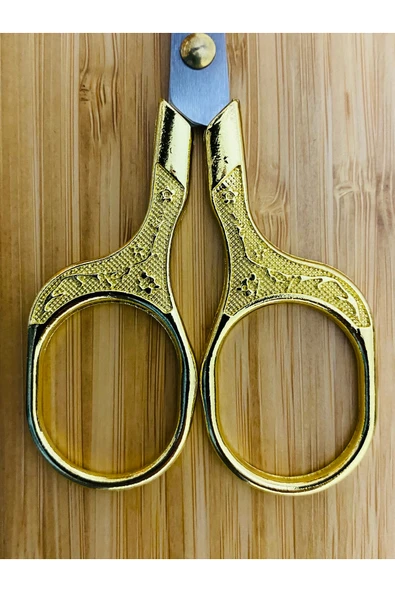 Öztürk Antik Şekilli Makas. Evde, Ofiste, Dikiş, Nakış, Söz, Nişan, Düğün ve Davetiyelerde. 12.5cm. - Resim 4