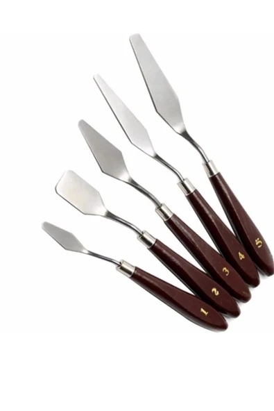 everart Resim Spatula Seti, Metal Spatula 5'li - Resim 2