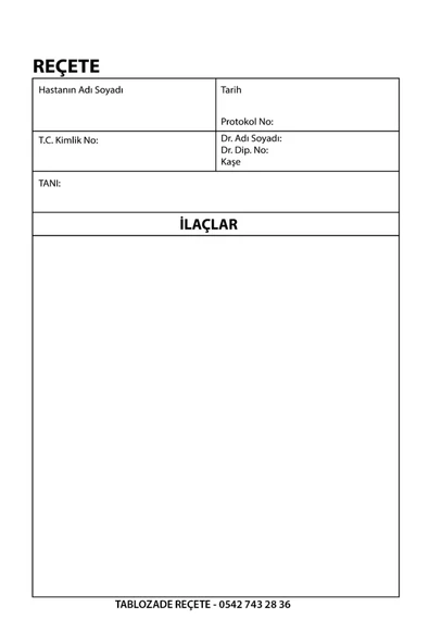 Gülpaş Kırtasiye Reçete - 2 Koçan ürün görseli 1