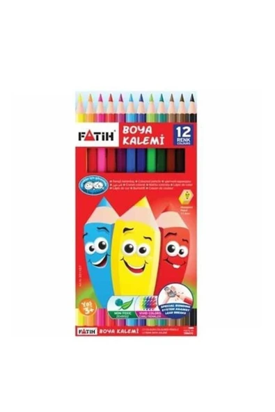 Fatih Kırtasiye Boya Kalemi Büyük 12 Renk ürün görseli 1