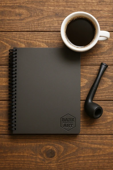 Pensan Siyah Yapraklı Defter Blacksketch Ve Beyaz Kalem ürün görseli 1