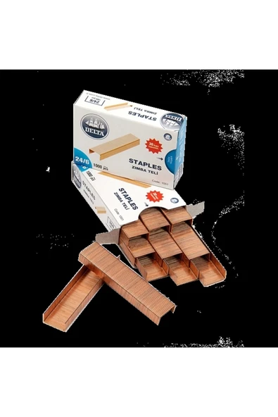 Delta Zımba Teli 1000 Li 24/6 Sarı 1551 - 10'lu Paket ürün görseli