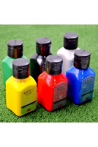 Artdeco lisans kırtasiye Parmak Boyası Seti 6renk X 75 ml (ANA RENKLER) - Resim 3