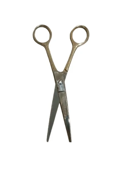 Kampus Kırtasiyem Berber Makası Sarı 7 no Saç Sakal Bıyık Kesim Makası Paslanmaz Çelik Makas - Profesyonel Kalite - Resim 2