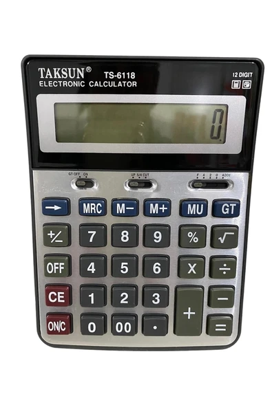 Kampüs Kırtasiyem Ts-6118 12 Haneli Büyük Boy Hesap Makinesi, One Size - Resim 2