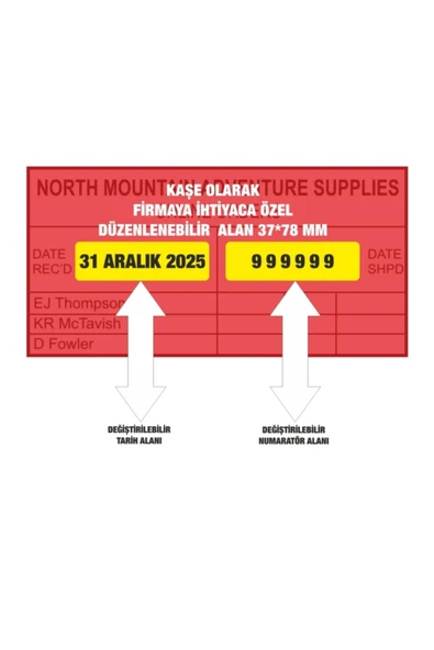 Colop Printer 60 Tarih & Numaratör Ve Reklam Açıklama Yeri Ayrıca Eklenebilir - Resim 2