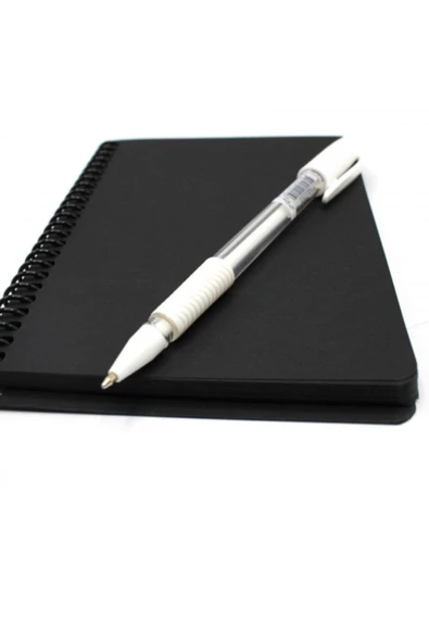 Edding Siyah Yapraklı Defter Spiralli 14x20 100 Gr. 40 Sayfa Ve Beyaz Kaliteli Jel Kalem ürün görseli 1