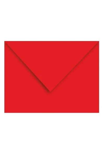 Kampus Kırtasiyem 10'lu Kırmızı Zarf Seti (13x18cm) Mektup Kartpostal Davetiye Zarfı ürün görseli 1