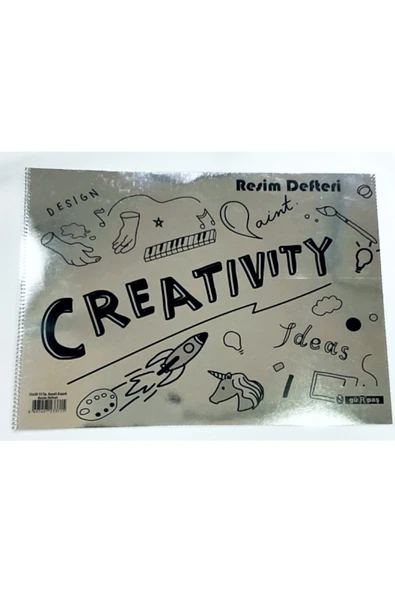 Gürpaş Sipralli Resim Defteri Aynalı Kapak 35x50 15 Yp 80 Gr. Resim Kağıdı - Resim 3