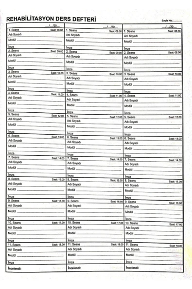 Gülpaş Kırtasiye Özel Eğitim Ve Rehabilitasyon Ders Defteri 11 Seans 78 Sayfa A4 - Resim 3