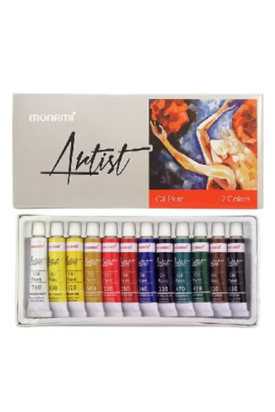 Monami Yağlı Boya Set - 12 Renk 5680390 - Resim 2