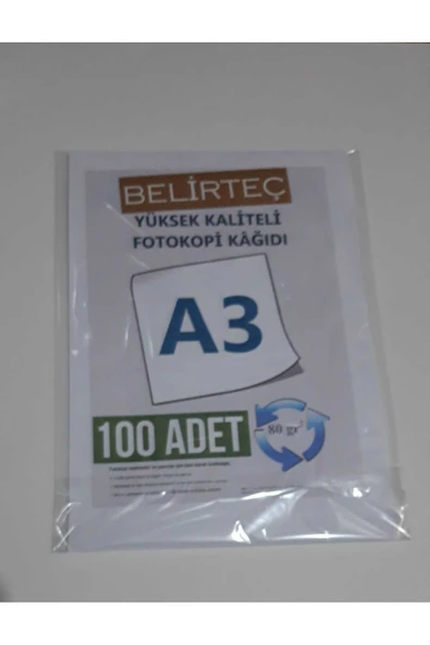 Kampüs Kırtasiyem Yüksek Kaliteli A3 Fotokopi Kağıdı 100 Adet - Resim 2