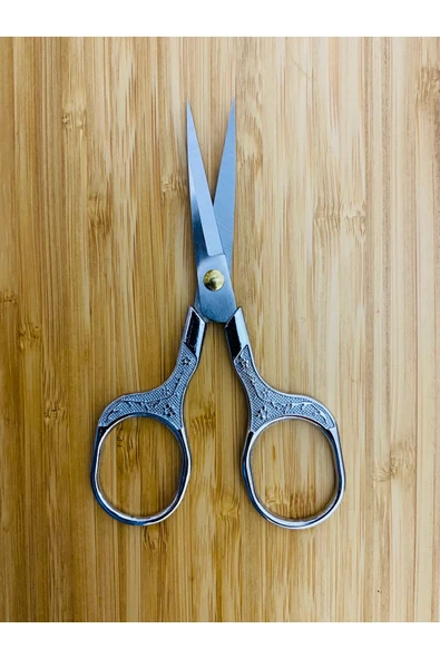 Öztürk Antik Şekilli Makas. Evde, Ofiste, Dikiş, Nakış, Söz, Nişan, Düğün ve Davetiyelerde. 12.5cm. - Resim 3