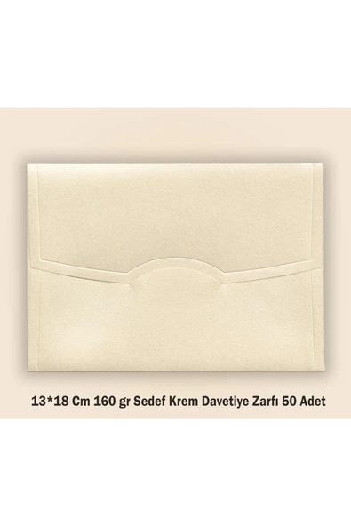Yener Fotokopi Ile Baskıya Uygun 160 Gr.13*18 Cm Davetiye Zarfı Saten Krem 1. Kalite 50 Adet ürün görseli 1