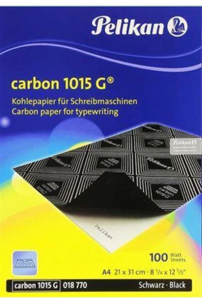 Pelikan Germany 1015 G Siyah Karbon (100lü) ürün görseli 1