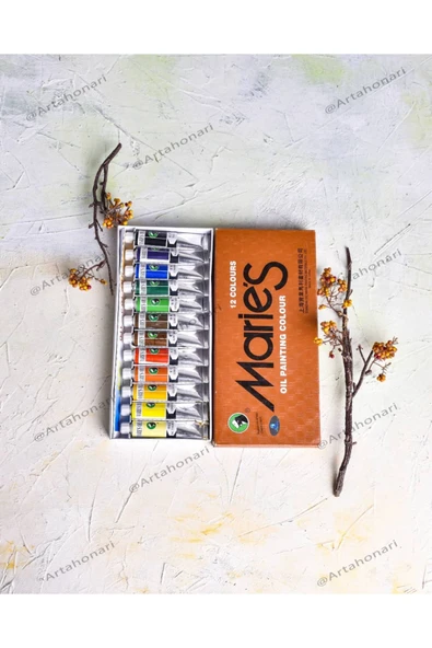 Marie's art Yağlı Boya Seti 12 ml 12 FARKLI RENK E1381 - Resim 6