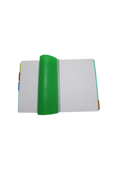 İDEA Idea Notebook 6 Konulu 4 2 Bölümlü Kareli Çizgili 180 Yaprak A4 Seperatörlü Ayraçlı Defter - Resim 2